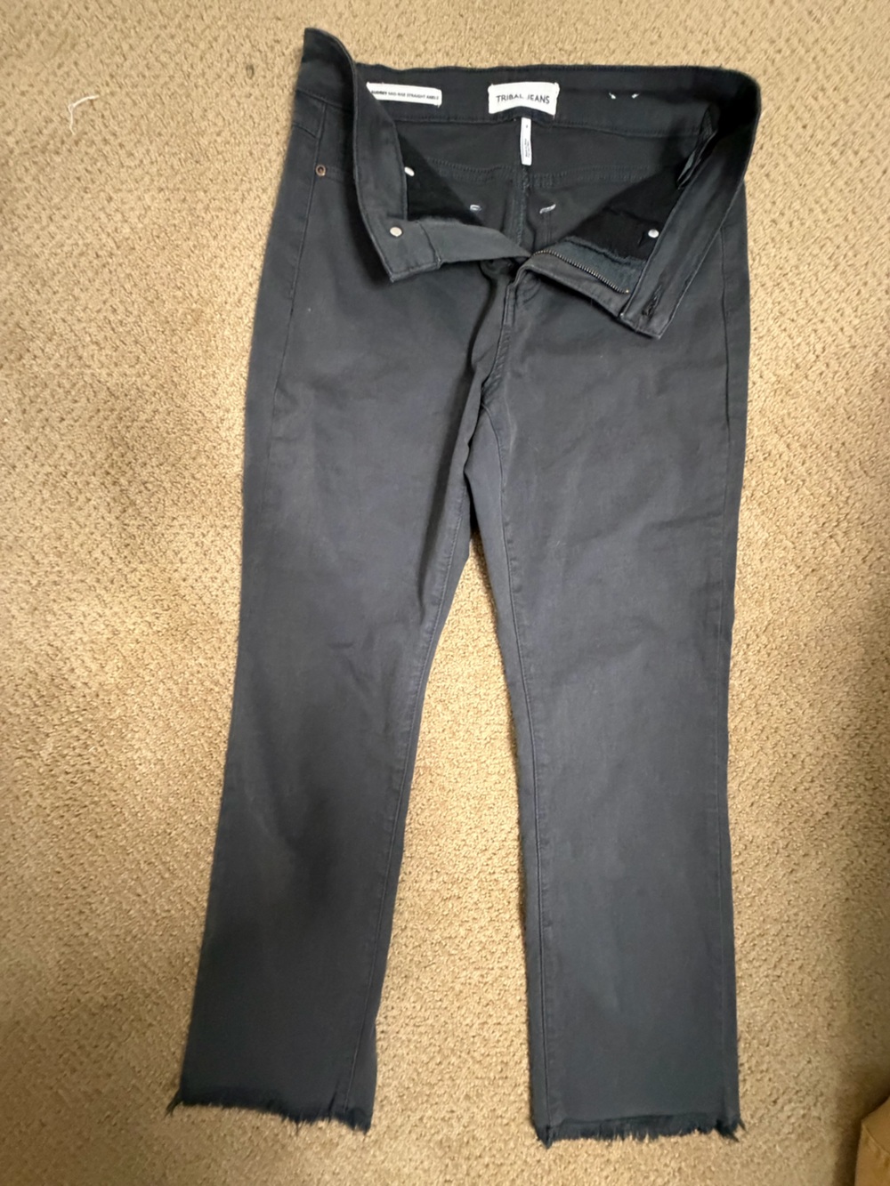 Women’s Tribal Jeans Slim Straight Jeans in Dark Gray